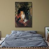 Cat with Kittens 1844 - Adorable Vintage Animal Scene By HenriEtte Ronner canvas wall art - Image 5