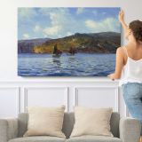 Catspaws Off the Land by Henry Moore - single-panel canvas shown with a person for scale