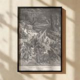Cedars for Solomon's Temple - Gustave Dore Oxen and Forest Workers canvas wall art - Image 2