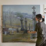 Cemetery Landscape by Daniel Gerhartz — room mockup view 3