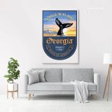Georgia State of America Emblem Canvas Wall Artwork for Mural Canvas Wall Hanging
