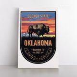 Oklahoma Sooner State of America Emblem Canvas Wall Artwork For Mural Wall Hanging - Image 2