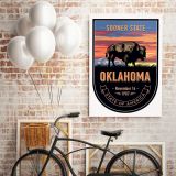 Oklahoma Sooner State of America Emblem Canvas Wall Artwork For Mural Wall Hanging - Image 5