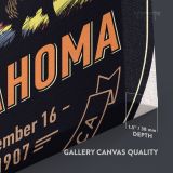 Oklahoma Sooner State of America Emblem Canvas Wall Artwork For Mural Wall Hanging - Image 8
