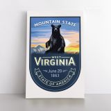 West Virginia State of America Emblem Canvas Wall Artwork For Mural Wall Hanging - Image 2