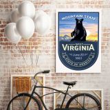 West Virginia State of America Emblem Canvas Wall Artwork For Mural Wall Hanging - Image 5