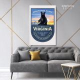 West Virginia State of America Emblem Canvas Wall Artwork For Mural Wall Hanging - Image 7