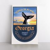 Georgia State of America Emblem Canvas Wall Artwork for Mural Canvas Wall Hanging - Image 2