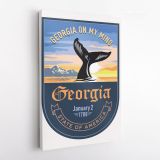 Georgia State of America Emblem Canvas Wall Artwork for Mural Canvas Wall Hanging - Image 4