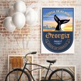 Georgia State of America Emblem Canvas Wall Artwork for Mural Canvas Wall Hanging - Image 5