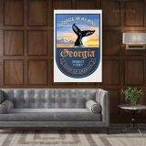Georgia State of America Emblem Canvas Wall Artwork for Mural Canvas Wall Hanging - Image 6