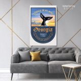 Georgia State of America Emblem Canvas Wall Artwork for Mural Canvas Wall Hanging - Image 7