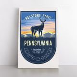 PENNSYLVANIA Keystone State of America Emblem Canvas Wall Artwork For Mural Hanging - Image 2