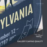 PENNSYLVANIA Keystone State of America Emblem Canvas Wall Artwork For Mural Hanging - Image 8