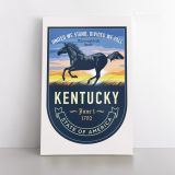 KENTUCKY United We Stand, Divided We Fall State of America Emblem Canvas Wall Art - Image 2
