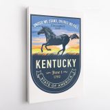 KENTUCKY United We Stand, Divided We Fall State of America Emblem Canvas Wall Art - Image 3