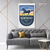 KENTUCKY United We Stand, Divided We Fall State of America Emblem Canvas Wall Art - Image 5