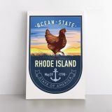 Rhode Island Ocean State of America Emblem Canvas Wall Artwork For Mural Print - Image 2