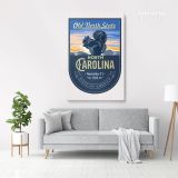 North Arolina Old North State of America Emblem Canvas Wall Artwork Mural Print For
