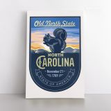 North Arolina Old North State of America Emblem Canvas Wall Artwork Mural Print For - Image 2
