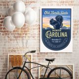 North Arolina Old North State of America Emblem Canvas Wall Artwork Mural Print For - Image 5