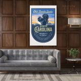North Arolina Old North State of America Emblem Canvas Wall Artwork Mural Print For - Image 6