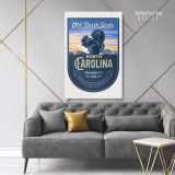 North Arolina Old North State of America Emblem Canvas Wall Artwork Mural Print For - Image 7