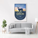 South Arolina Keystone of the South Atlantic Seaboard State of America Emblem Canvas Wall Art