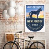 New Jersey State of America Emblem Canvas Wall Artwork Mural Print - Image 5