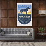 New Jersey State of America Emblem Canvas Wall Artwork Mural Print - Image 6