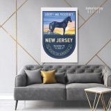 New Jersey State of America Emblem Canvas Wall Artwork Mural Print - Image 7