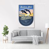 Florida Sunshine State of America Emblem Canvas Wall Artwork Mural Print