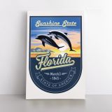 Florida Sunshine State of America Emblem Canvas Wall Artwork Mural Print - Image 2