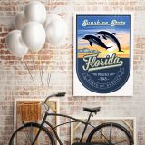 Florida Sunshine State of America Emblem Canvas Wall Artwork Mural Print - Image 5