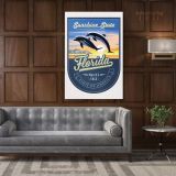 Florida Sunshine State of America Emblem Canvas Wall Artwork Mural Print - Image 6