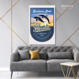 Florida Sunshine State of America Emblem Canvas Wall Artwork Mural Print - Image 7