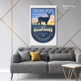 New Hampshire Live Free Or Die State of America Emblem Canvas Wall Artwork Mural Print - Image 5