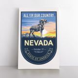 Nevada All For Our Country State of America Emblem Canvas Wall Artwork Mural Print - Image 2