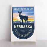 Nebraska Equality Before The Law State of America Emblem Canvas Wall Artwork Mural Print - Image 2