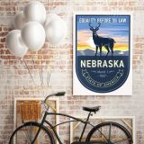 Nebraska Equality Before The Law State of America Emblem Canvas Wall Artwork Mural Print - Image 5