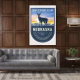 Nebraska Equality Before The Law State of America Emblem Canvas Wall Artwork Mural Print - Image 6