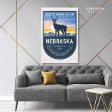 Nebraska Equality Before The Law State of America Emblem Canvas Wall Artwork Mural Print - Image 7