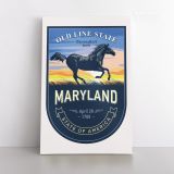 Maryland Old Line State of America Emblem Canvas Wall Artwork Mural Print - Image 2