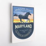Maryland Old Line State of America Emblem Canvas Wall Artwork Mural Print - Image 4