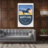 Maryland Old Line State of America Emblem Canvas Wall Artwork Mural Print - Image 6