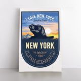 New York State of America Emblem Canvas Wall Artwork For Mural Canvas Wall Hanging - Image 2