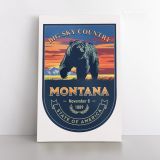 Montana Big Sky Country State of America Emblem Canvas Wall Artwork Mural Print - Image 2
