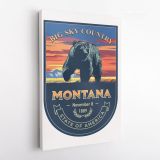 Montana Big Sky Country State of America Emblem Canvas Wall Artwork Mural Print - Image 4