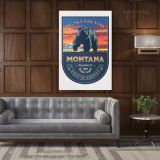 Montana Big Sky Country State of America Emblem Canvas Wall Artwork Mural Print - Image 6