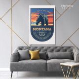 Montana Big Sky Country State of America Emblem Canvas Wall Artwork Mural Print - Image 7